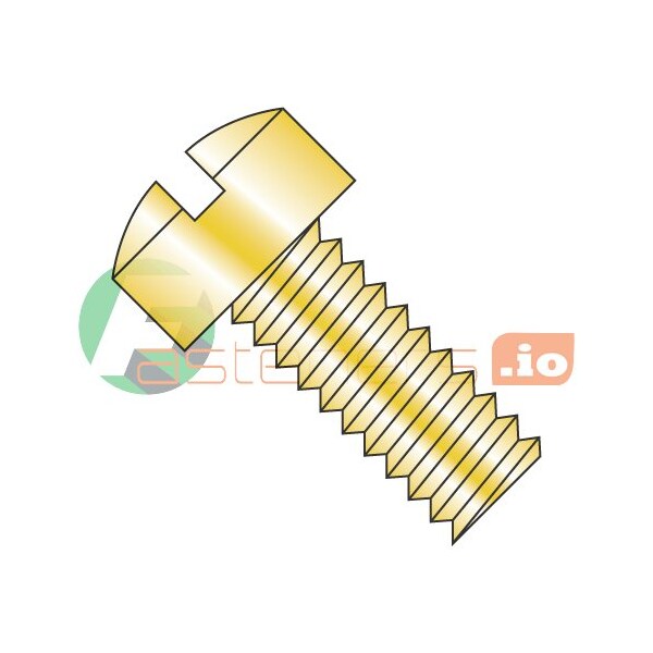 Newport Fasteners #10-32 x 1/2 in Slotted Fillister Machine Screw, Zinc Yellow Steel, 7000 PK 321408 - main